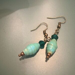 Elegant Turquoise and Bronze Earrings